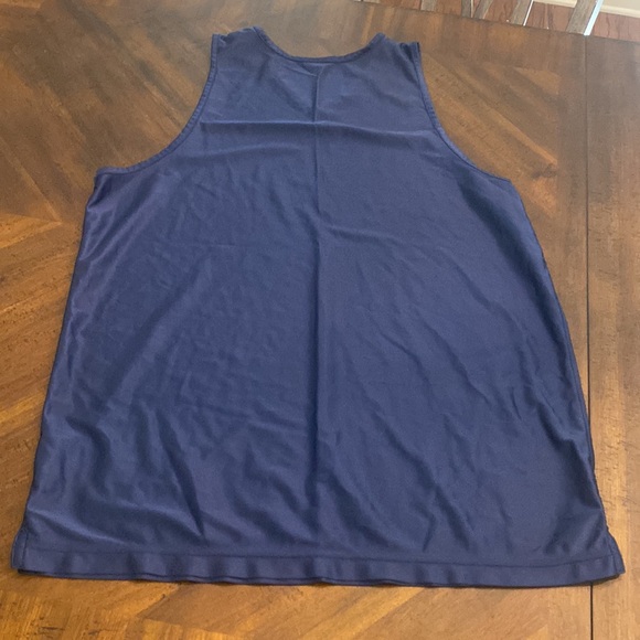 Nike basketball singlet vintage no tag navy with white swoosh in middle - Picture 6 of 7